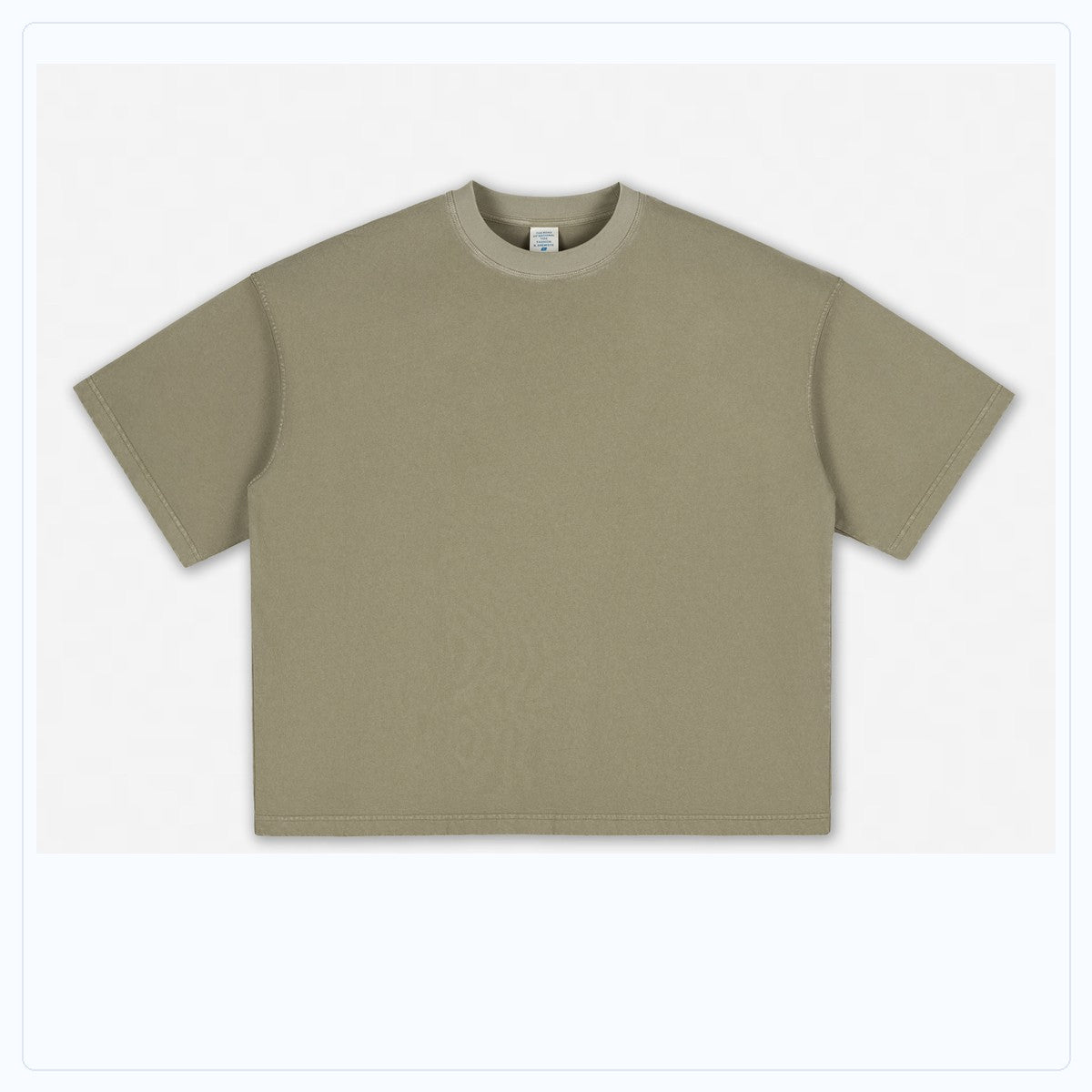 Grey Green 260G heavyweight T-shirt flat photo