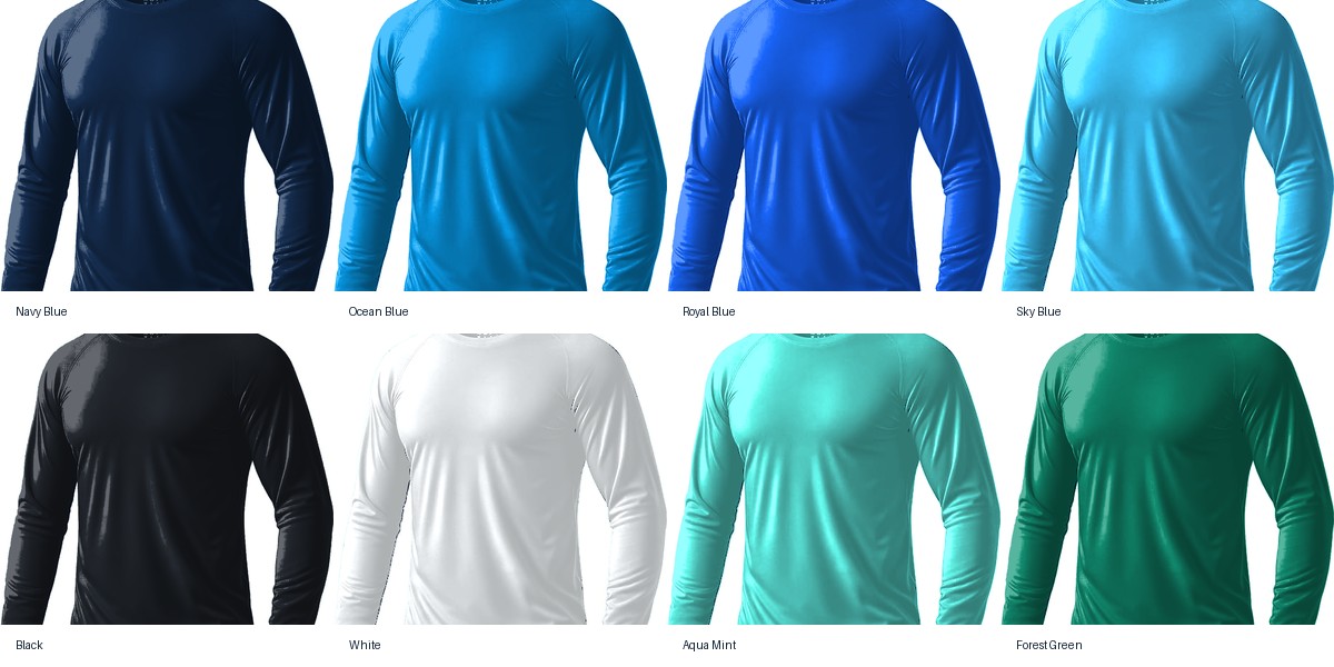 UPF50+ shirt color range