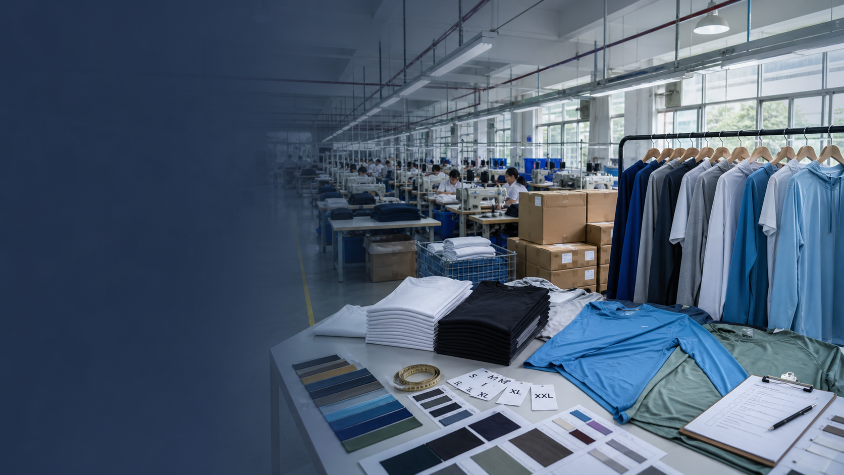 chamerapparel apparel factory, product samples, fabric swatches and export packing for B2B buyers